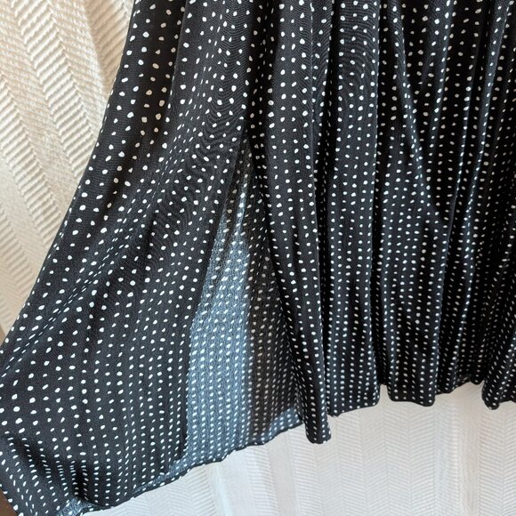 Banana Republic NWT Pleated Polka Dot Midi Skirt Side Slit Size 8 Spring Summer - Picture 7 of 10